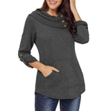 Women Plus Size Long Sleeve Hoodie Oversized Sweatshirt Casual Baggy S Gray