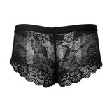Maxbell Sexy Men sheer Lace See Through Panties Briefs Underwear Lingerie Black