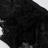 Maxbell Sexy Men sheer Lace See Through Panties Briefs Underwear Lingerie Black