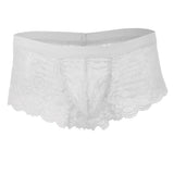 Maxbell Sexy Men sheer Lace See Through Panties Briefs Underwear Lingerie White