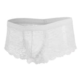 Maxbell Sexy Men sheer Lace See Through Panties Briefs Underwear Lingerie White