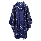 Maxbell Women's Lightweight Waterproof Outdoor Raincoat Portable Poncho Blue Dot