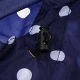 Maxbell Women's Lightweight Waterproof Outdoor Raincoat Portable Poncho Blue Dot