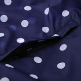 Maxbell Women's Lightweight Waterproof Outdoor Raincoat Portable Poncho Blue Dot