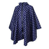 Maxbell Women's Lightweight Waterproof Outdoor Raincoat Portable Poncho Blue Dot