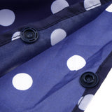 Maxbell Women's Lightweight Waterproof Outdoor Raincoat Portable Poncho Blue Dot