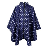 Maxbell Women's Lightweight Waterproof Outdoor Raincoat Portable Poncho Blue Dot