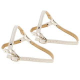 Maxbell Detachable Shoe Straps for Loose High Heeled Shoes Wedges Flats Matte white