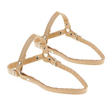 Detachable Shoe Straps for Loose High Heeled Shoes Wedges Flats Patent beige
