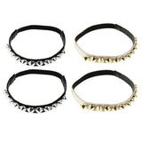 Maxbell Detachable Leather Rivet Shoe Straps for Loose High Heeled Shoes Silver