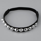 Maxbell Detachable Leather Rivet Shoe Straps for Loose High Heeled Shoes Silver