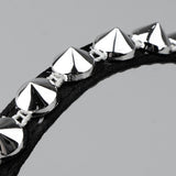 Maxbell Detachable Leather Rivet Shoe Straps for Loose High Heeled Shoes Silver