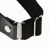Maxbell Women's Bowknot PU Leather Adjustable Garter Belt Leg Sock Suspender Black