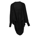Maxbell Women Cardigan Loose Sweater Batwing Long Sleeve Knitted Outwear Black