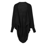 Maxbell Women Cardigan Loose Sweater Batwing Long Sleeve Knitted Outwear Black