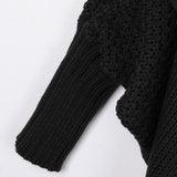 Maxbell Women Cardigan Loose Sweater Batwing Long Sleeve Knitted Outwear Black