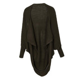 Maxbell Women Cardigan Loose Sweater Batwing Long Sleeve Knitted Outwear Dark green