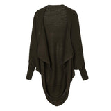 Maxbell Women Cardigan Loose Sweater Batwing Long Sleeve Knitted Outwear Dark green