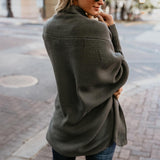 Maxbell Women Cardigan Loose Sweater Batwing Long Sleeve Knitted Outwear Dark green