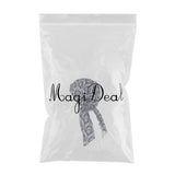 Maxbell Pre Tied Head Scarf Muslin Turban Hijab Cap Chemo Beanie Wrap Bonnet White Blue