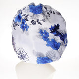 Lady Soft Satin Sleeping Cap Salon Bonnet Hat Hair Loss Chemo Cap White