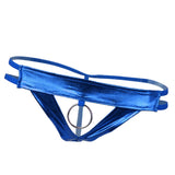 Maxbell 4 Colors Men's T-Back Underwear Low-rise Man Bikini G-String Thong Blue
