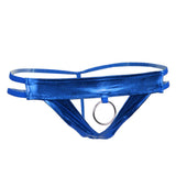 Maxbell 4 Colors Men's T-Back Underwear Low-rise Man Bikini G-String Thong Blue