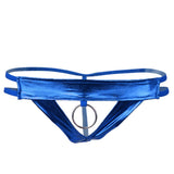 Maxbell 4 Colors Men's T-Back Underwear Low-rise Man Bikini G-String Thong Blue