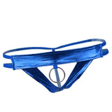 Maxbell 4 Colors Men's T-Back Underwear Low-rise Man Bikini G-String Thong Blue