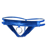 Maxbell 4 Colors Men's T-Back Underwear Low-rise Man Bikini G-String Thong Blue