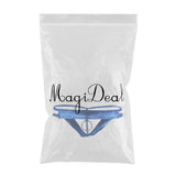 Maxbell 4 Colors Men's T-Back Underwear Low-rise Man Bikini G-String Thong Blue