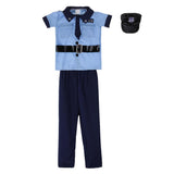 Maxbell Kid Boy Policeman Roly Play Uniform Fancy Dress Holloween Cosplay Costume L