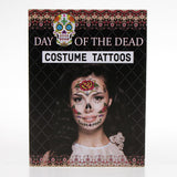 Maxbell Halloween Day of Dead Temporary Face Tattoo Kit Party Stickers for Men Women Big Flower