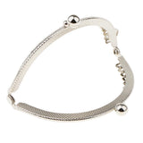 Metal Flower Purse Coin Change Bag DIY Craft Frame Kiss Clasp Lock Silver