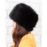 Women Warm Winter Russian Fluffy Faux Fur Hat Earwarmer Earmuff Cossak Ski Black