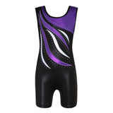 Maxbell Girls Ballet Dance Gymnastics Leotards Tank Boy Shorts 5-6 Years Purple