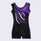 Maxbell Girls Ballet Dance Gymnastics Leotards Tank Boy Shorts 5-6 Years Purple