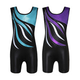 Maxbell Girls Ballet Dance Gymnastics Leotards Tank Boy Shorts 5-6 Years Purple
