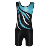 Maxbell Girls Ballet Dance Gymnastics Leotards Tank Boy Shorts 7-8 Years Blue