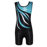 Maxbell Girls Ballet Dance Gymnastics Leotards Tank Boy Shorts 11-12 Years Blue