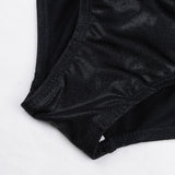 Maxbell Girls One Piece Gymnastics Leotard Costume Metallic Sleeveless Bodysuit 14 Black