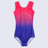 Maxbell Kids Girls One-Piece Leotard Athletic Dance Training Costume 8 Pink+Blue