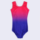 Maxbell Kids Girls One-Piece Leotard Athletic Dance Training Costume 8 Pink+Blue