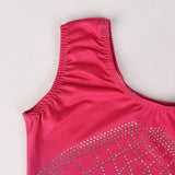 Maxbell Kids Girls One-Piece Leotard Athletic Dance Training Costume 8 Pink+Blue