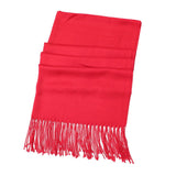 Large Soft Pashmina Shawl Wrap Scarf Solid Color Wool Blend Scarves Red