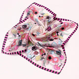 Womens 20.9 Silk Formal Square Neck Scarf Head Hair Scarfs Wraps Pink"