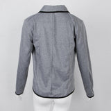 Maxbell Lady Suit Women Short Jacket Cardigan Slim Coat Work Outwear 2XL Dark Grey
