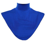 Women Modal Faux Turtleneck Half Top Dickey Collar Muslin Hijab Neck Cover Blue