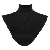 Women Modal Faux Turtleneck Half Top Dickey Collar Muslin Hijab Neck Cover Black