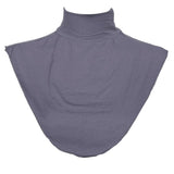 Women Modal Faux Turtleneck Half Top Dickey Collar Muslin Hijab Neck Cover Gray